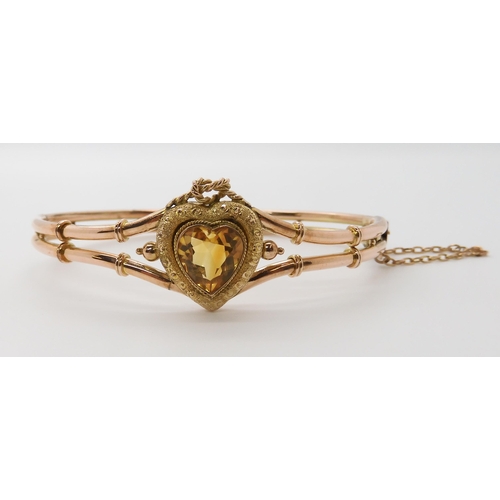 543 - A 9CT GOLD VINTAGE BANGLE