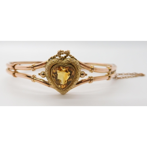 543 - A 9CT GOLD VINTAGE BANGLE