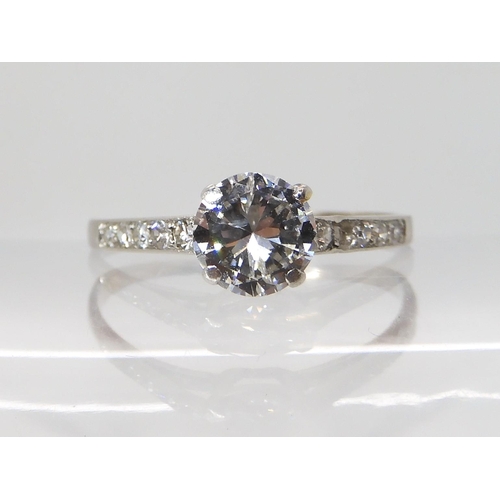 594 - A DIAMOND SOLITAIRE RING