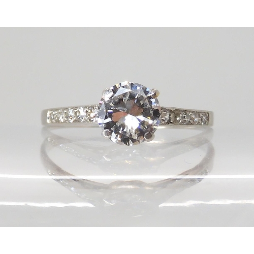 594 - A DIAMOND SOLITAIRE RING