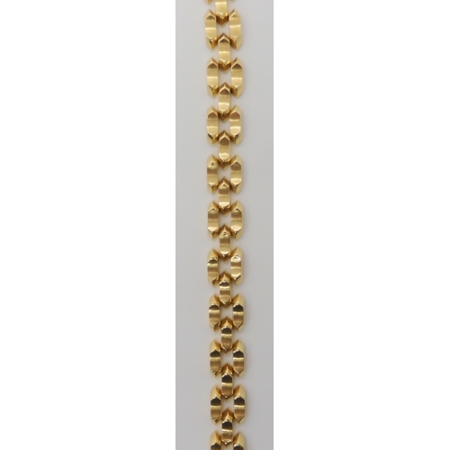 644 - AN 18CT ITALIAN GOLD DECORATIVE LINK BRACELET