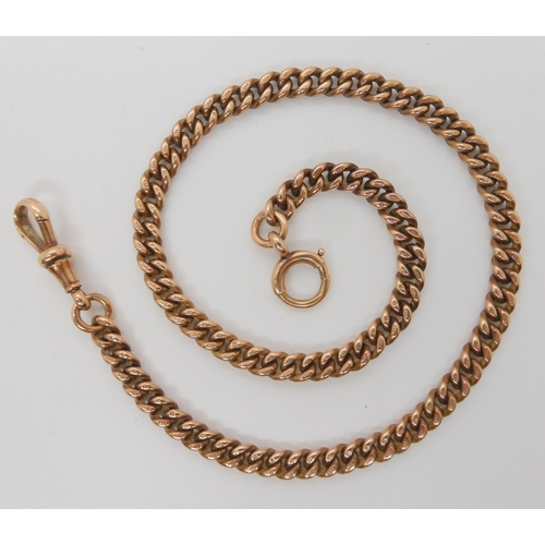 664 - A 9CT ROSE GOLD FOB CHAIN