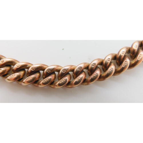 664 - A 9CT ROSE GOLD FOB CHAIN