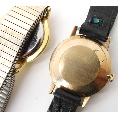 701 - A 9CT ASTRAL WATCH AND A GOLD PLATED CYMAFLEX WATCH