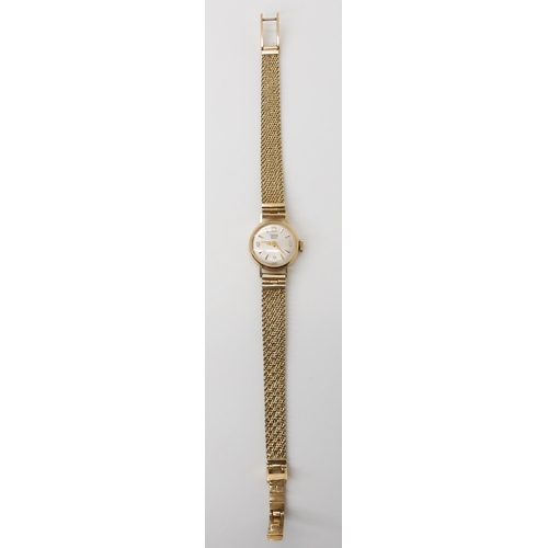 710 - A 9CT GOLD TUDOR ROYAL LADIES WRISTWATCH