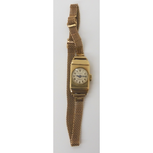 715 - A 9CT GOLD LADIES VINTAGE ROLEX