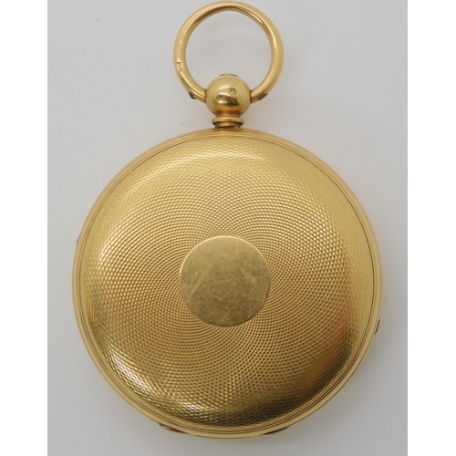 722 - AN 18CT GOLD FULL HUNTER POCKET WATCH