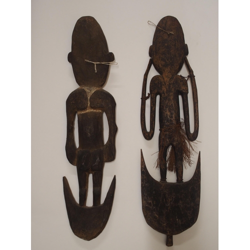 112 - FOUR AFRICAN PAINTED WOOD CARVINGS