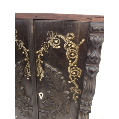 116 - AN ANGLO INDIAN EBONY TABLE CABINET