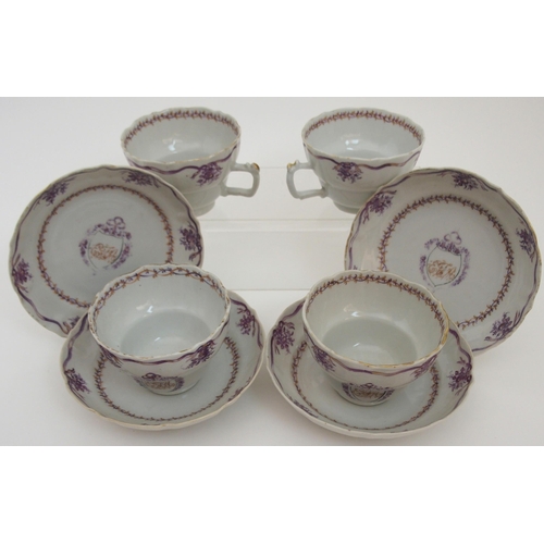 118A - A CHINESE EXPORT PART TEA SERVICE