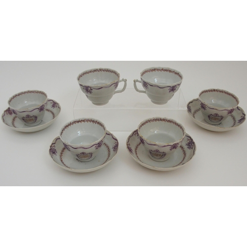 118A - A CHINESE EXPORT PART TEA SERVICE