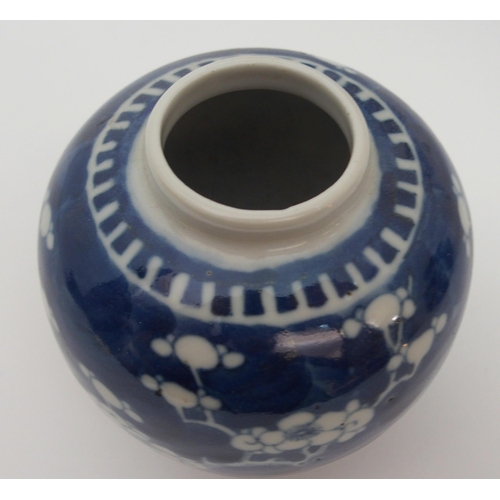 119 - SEVEN CHINESE BLUE AND WHITE GINGER JARS