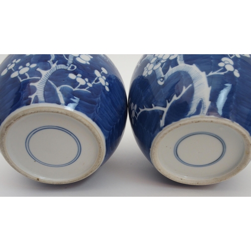 119 - SEVEN CHINESE BLUE AND WHITE GINGER JARS