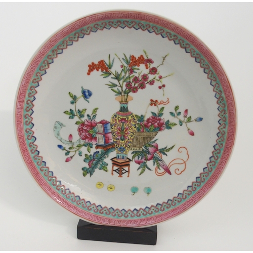 16 - A CHINESE FAMILLE ROSE DISH