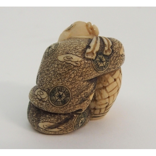 20 - FIVE JAPANESE IVORINE NETSUKE