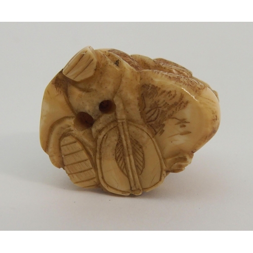 20 - FIVE JAPANESE IVORINE NETSUKE