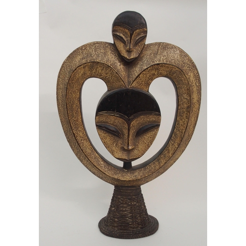 61 - A GROUP OF AFRICAN CARVED OBJECTS