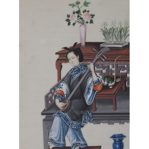 67 - SIX CHINESE PAINTINGS CANTON SCHOOL