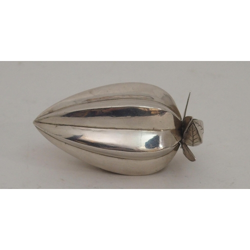 70 - A CHINESE SILVER FRUIT SHAPED SANDER