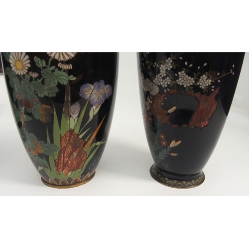 75 - TEN JAPANESE CLOISONNE VASES