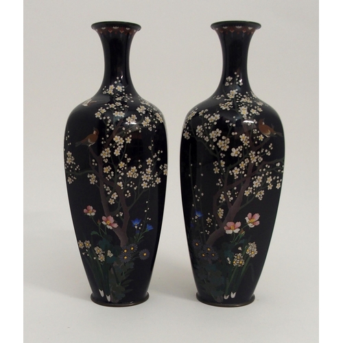 76 - A PAIR OF JAPANESE HEXAGONAL VASES