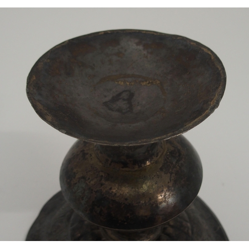 81 - AN ASIAN PLATED ON COPPER METAL TAZZA