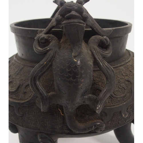 90 - A CHINESE BRONZE ARCHAIC CENSER