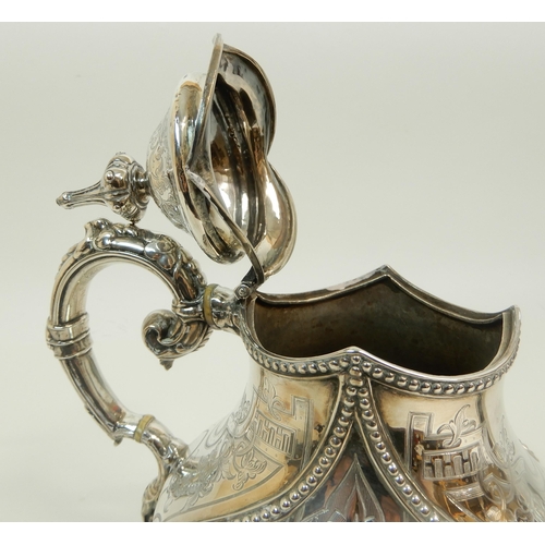 155 - A VICTORIAN SILVER TEAPOT