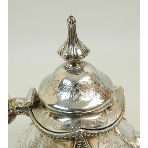 155 - A VICTORIAN SILVER TEAPOT