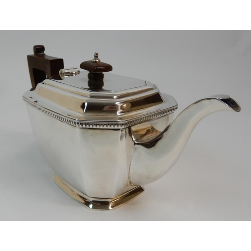 157 - A MATCHED FIVE PIECE SILVER TEA AND COFFEE SERVICE