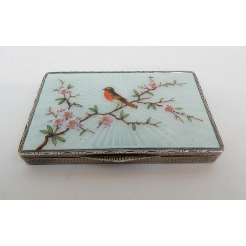 158 - A LADY'S SILVER CARD CASE OR COMPACT