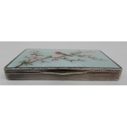 158 - A LADY'S SILVER CARD CASE OR COMPACT