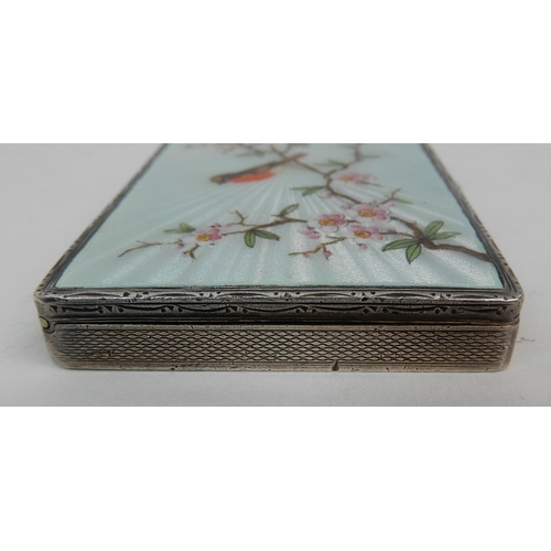 158 - A LADY'S SILVER CARD CASE OR COMPACT