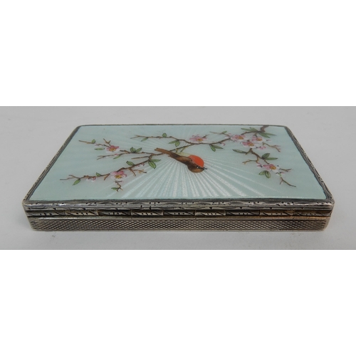 158 - A LADY'S SILVER CARD CASE OR COMPACT