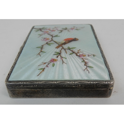 158 - A LADY'S SILVER CARD CASE OR COMPACT