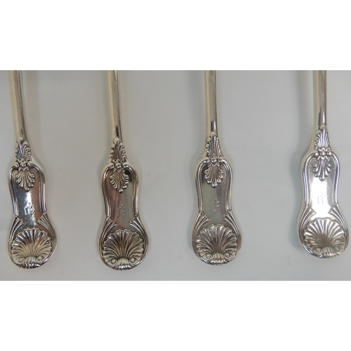 159 - A SET OF SIX SILVER TABLESPOONS