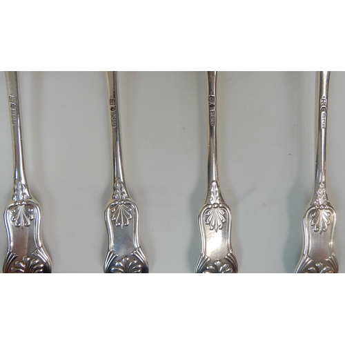 159 - A SET OF SIX SILVER TABLESPOONS