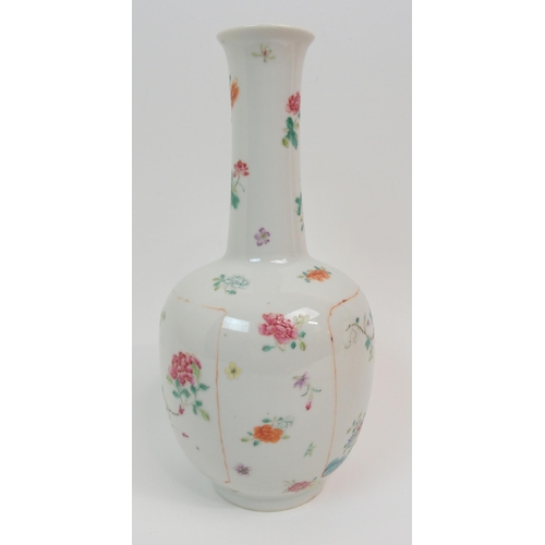 16 - A CHINESE FAMILLE ROSE BALUSTER VASE