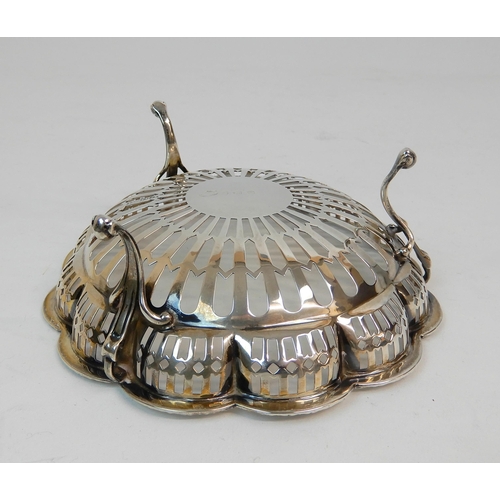 163 - A SILVER BON BON DISH