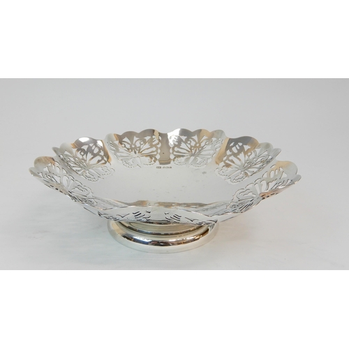 164 - A SILVER PEDESTAL FRUIT BASKET