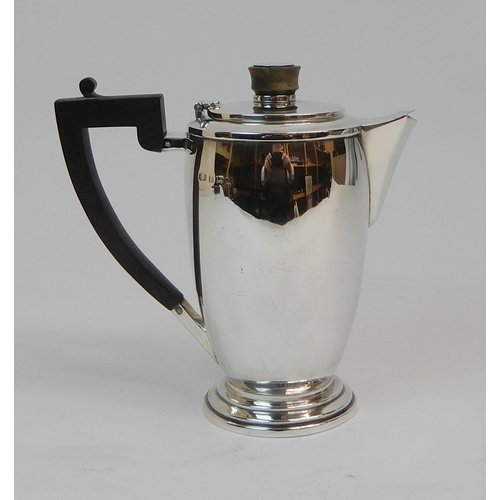 165 - A SILVER HOT WATER POT