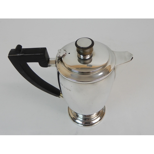 165 - A SILVER HOT WATER POT