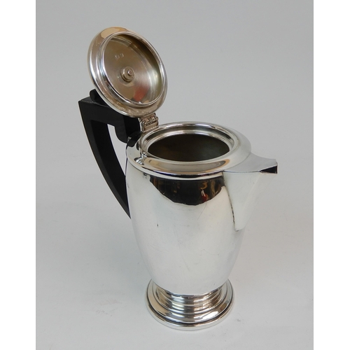 165 - A SILVER HOT WATER POT