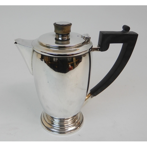 165 - A SILVER HOT WATER POT