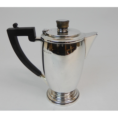 165 - A SILVER HOT WATER POT