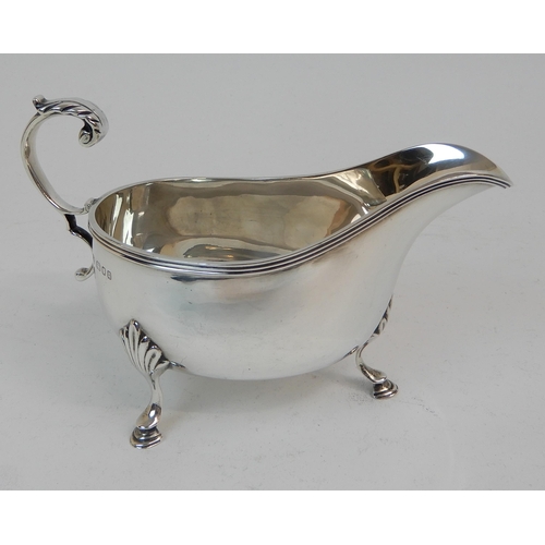 168 - A SILVER SAUCEBOAT