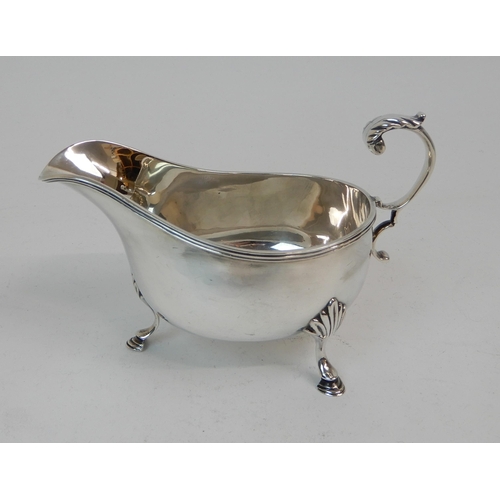 168 - A SILVER SAUCEBOAT