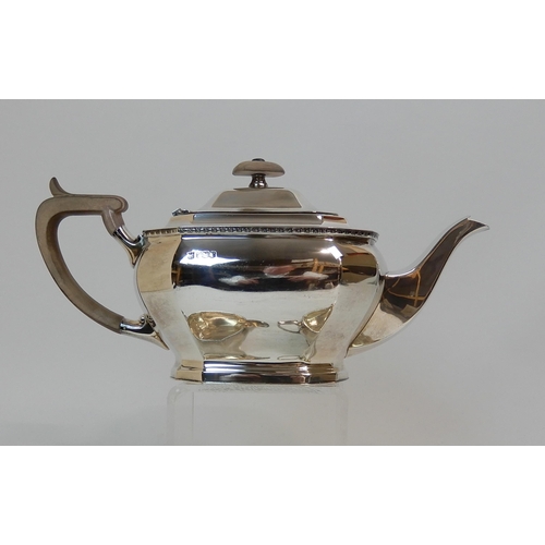 170 - A THREE PIECE SILVER TEA SERVICE