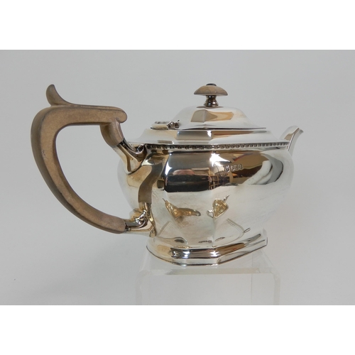 170 - A THREE PIECE SILVER TEA SERVICE