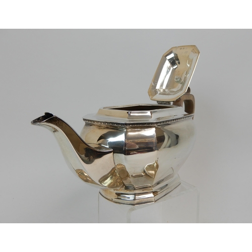 170 - A THREE PIECE SILVER TEA SERVICE